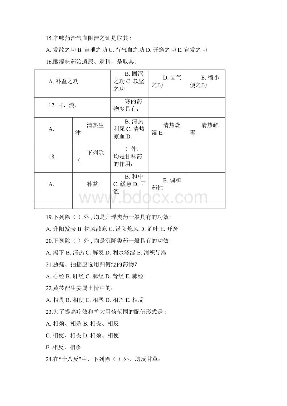 中药学总论习题文档格式.docx_第3页