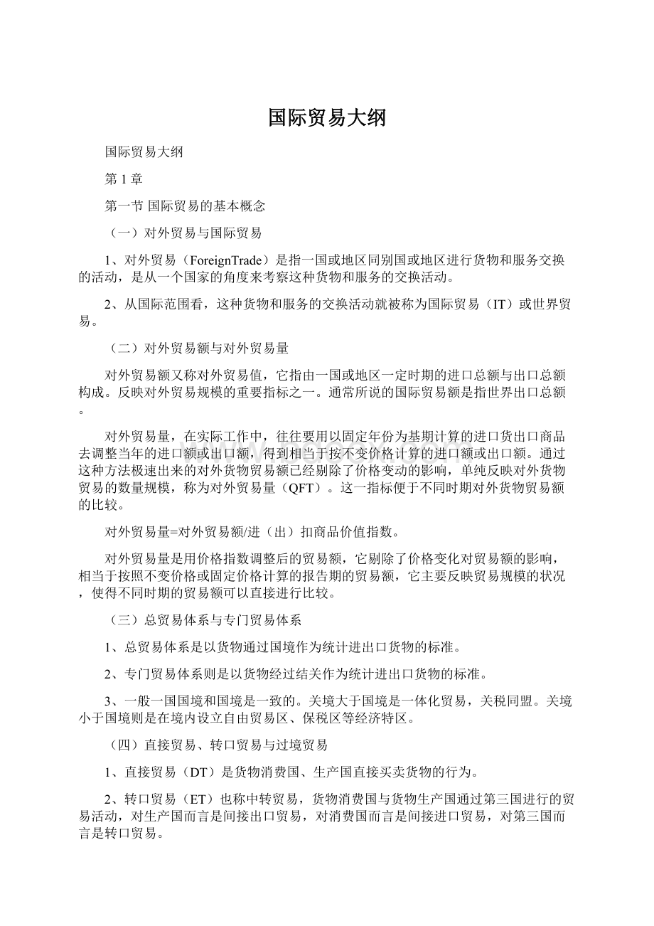 国际贸易大纲Word文档下载推荐.docx