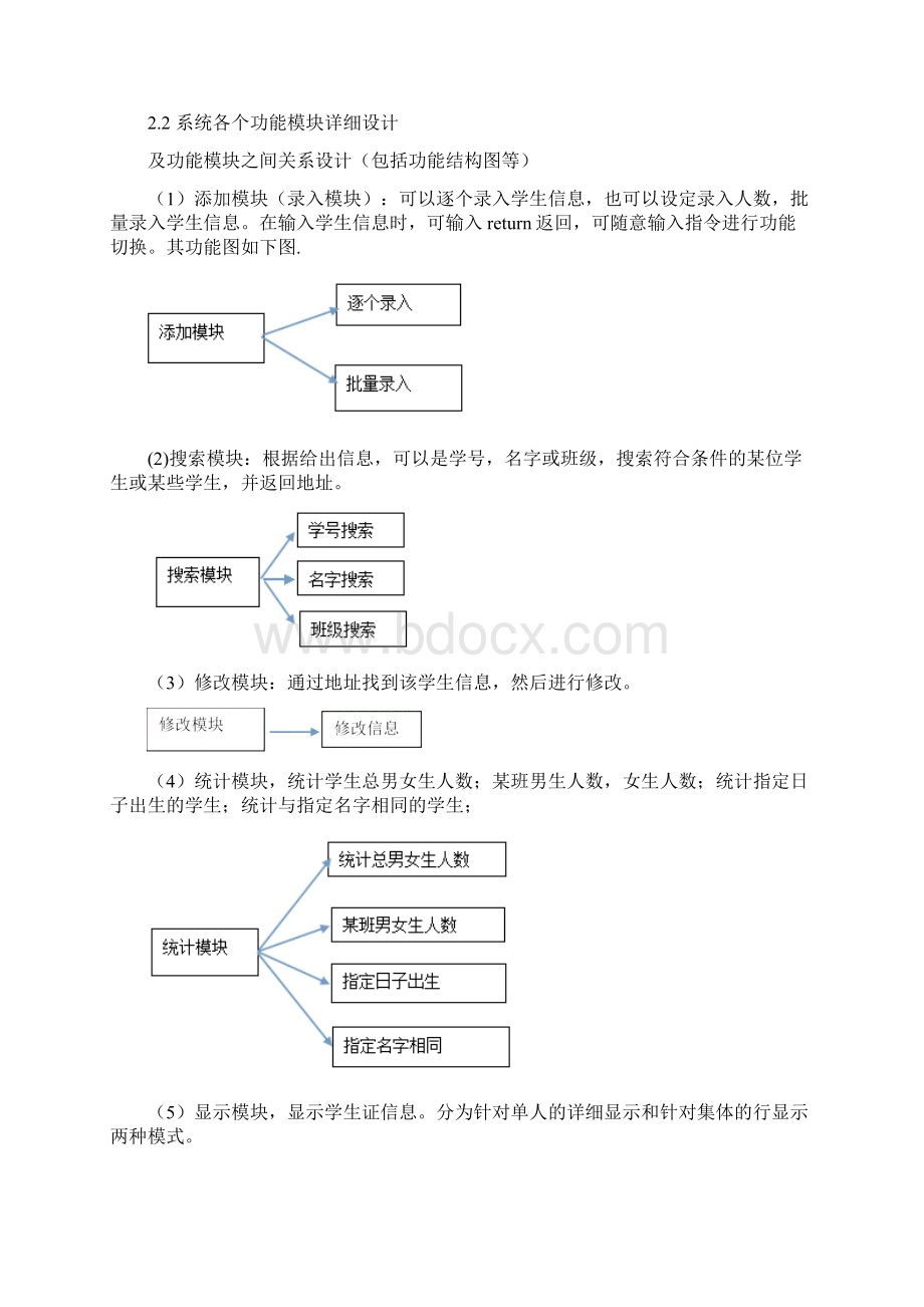 c语言课程设计报告学生证系统分解Word下载.docx_第3页