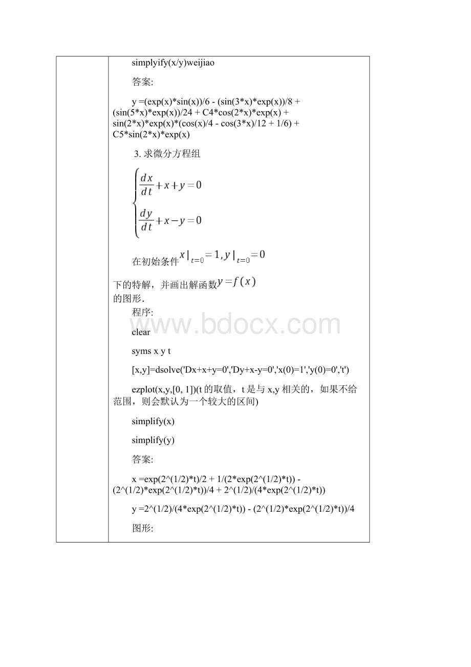 matlab求微分方程的解实验报告四Word文件下载.docx_第3页