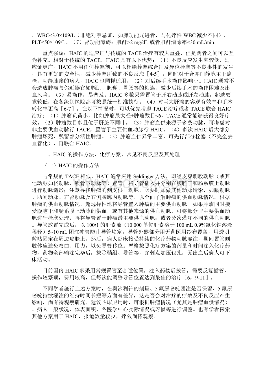 肝动脉灌注化疗治疗肝细胞癌专家共识要点.docx_第2页