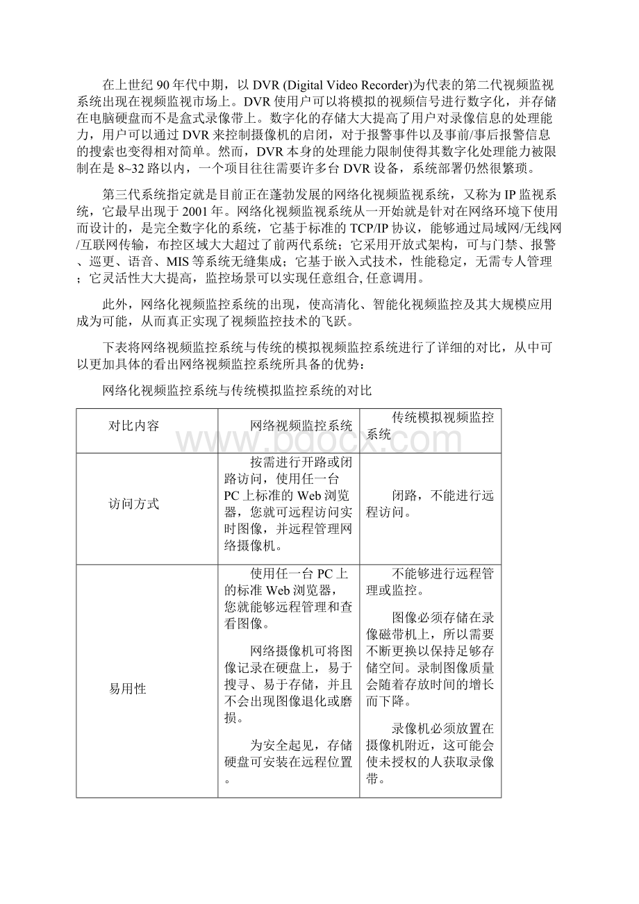 高清视频监控系统方案书Word文档下载推荐.docx_第2页