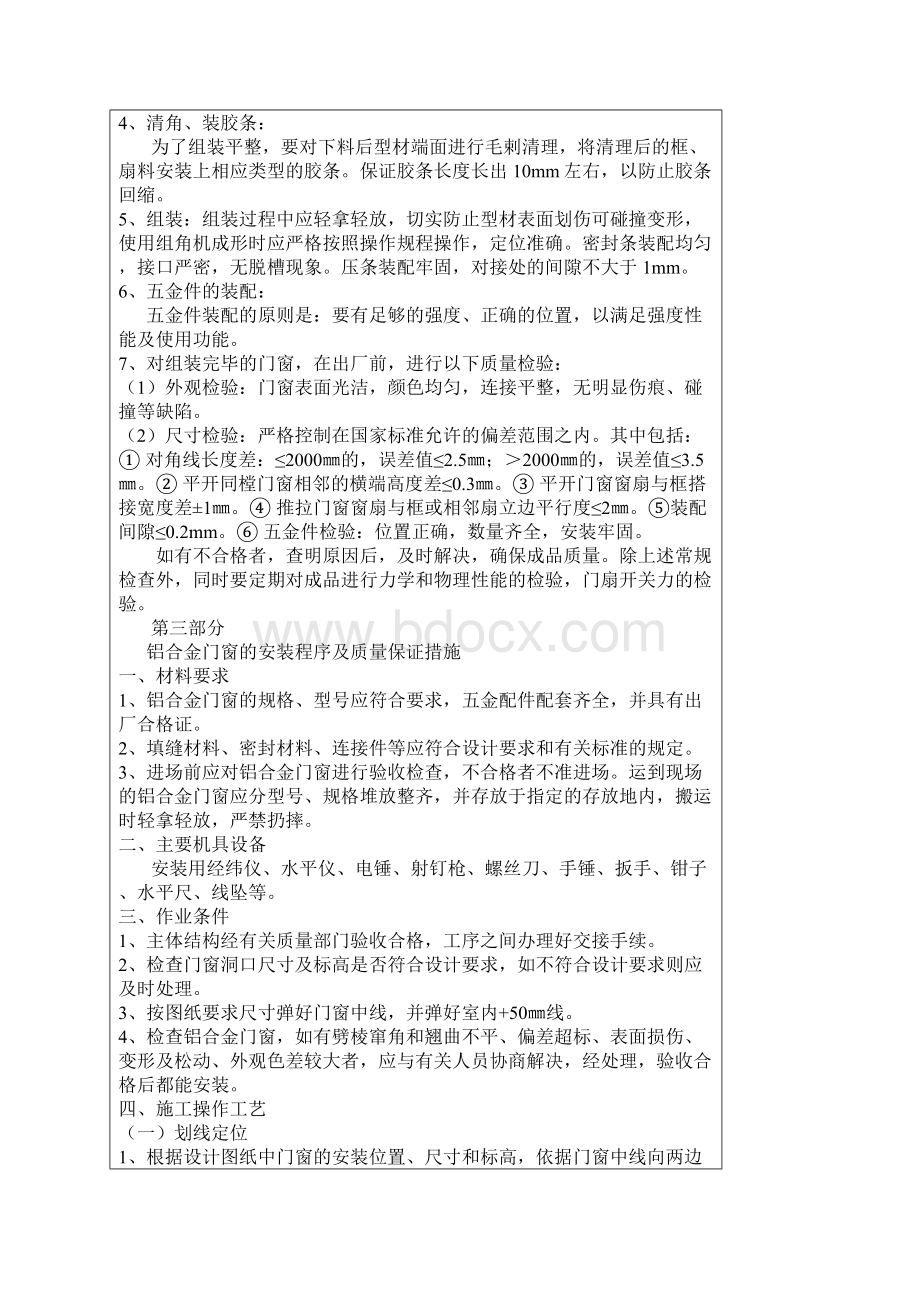 铝合金门窗制作施工方案1.docx_第2页