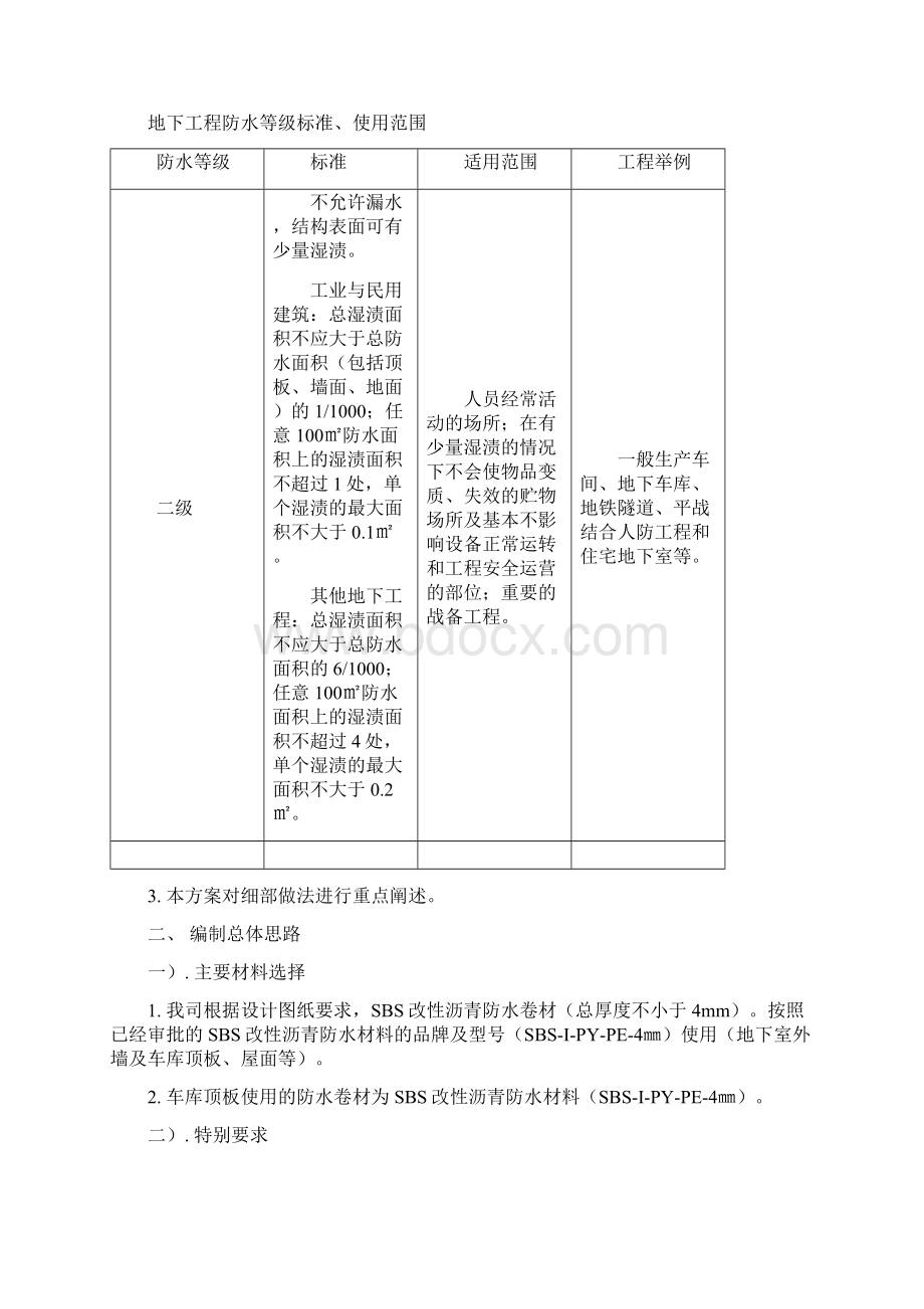 地下室挡墙SBS防水卷材施工方案Word格式.docx_第2页