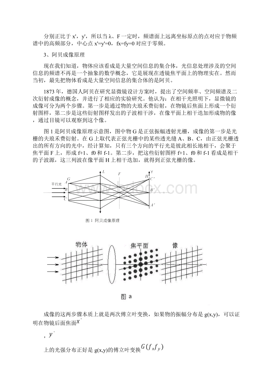 实验四傅立叶光学的空间频谱与空间滤波实验文档格式.docx_第3页