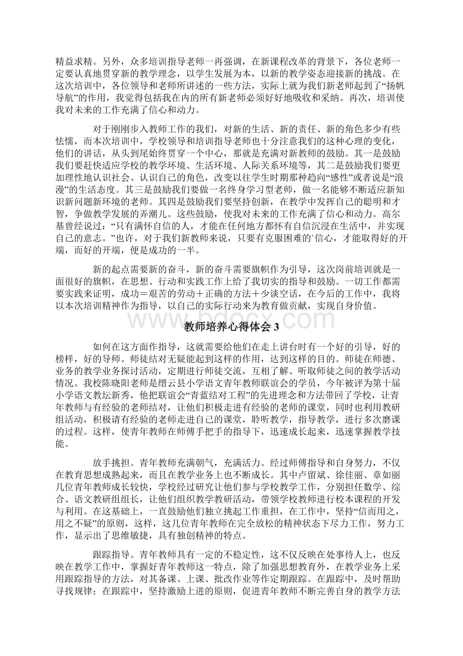 教师培养心得体会范文精选5篇Word格式文档下载.docx_第3页