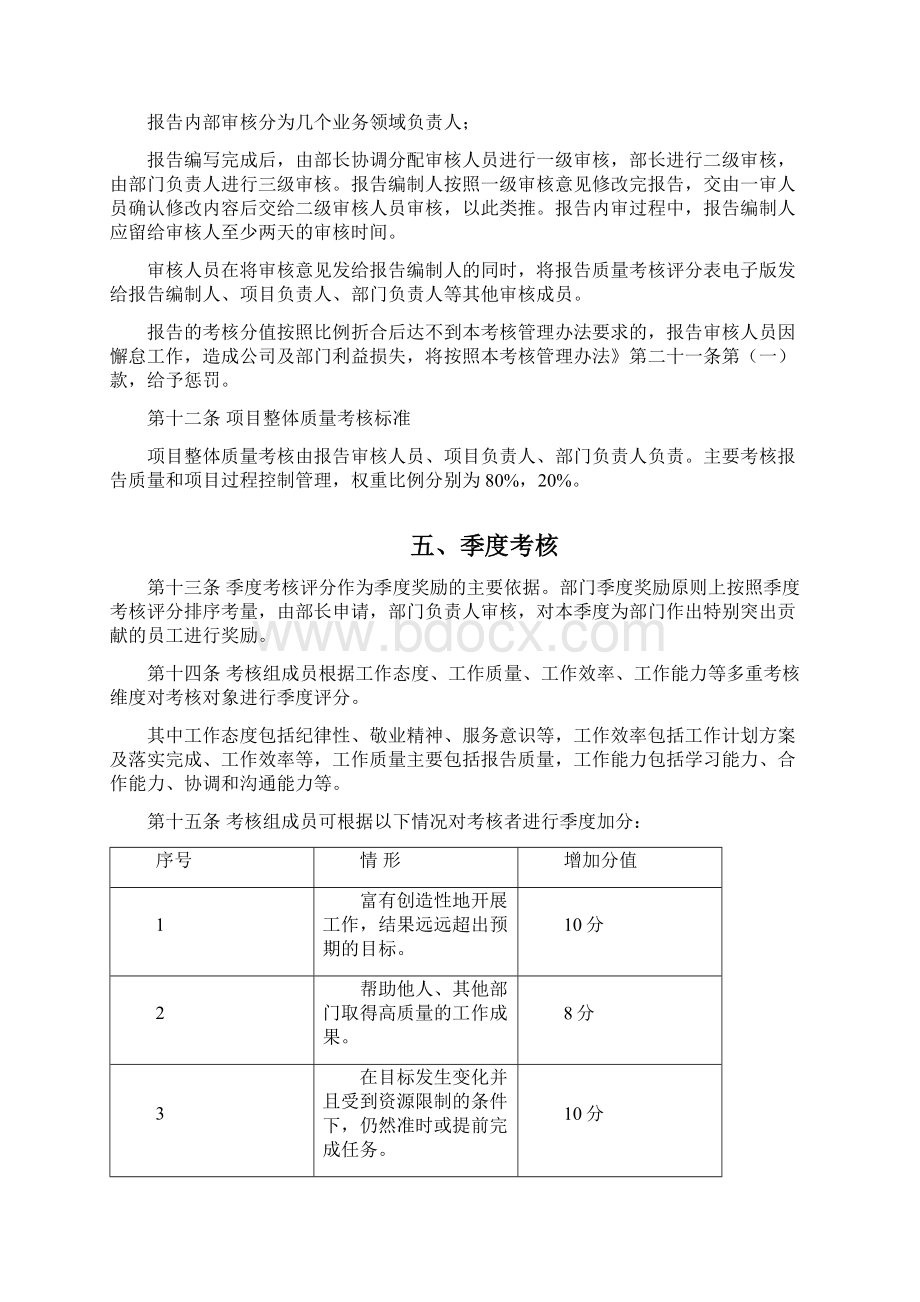 技术部考核与奖惩管理办法试行Word文档格式.docx_第3页