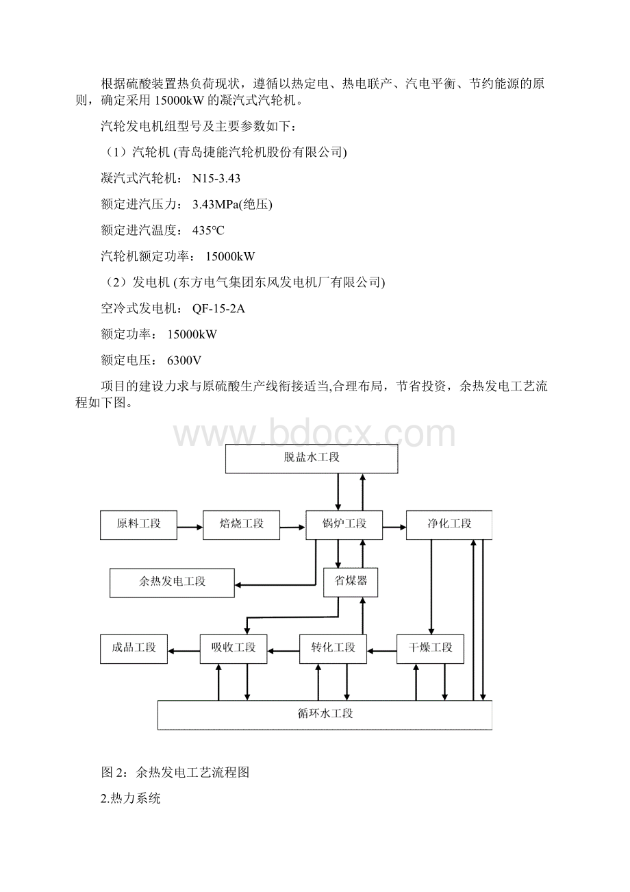 15000KW硫酸余热发电工艺说明.docx_第2页