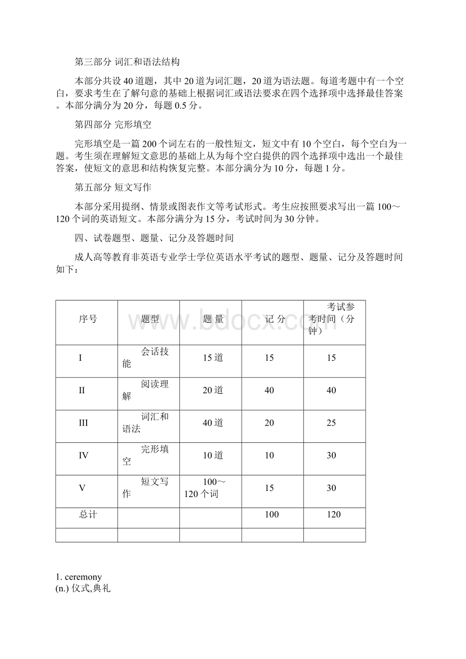 整理成人高等教育学士学位英语水平考试大纲非英语专业.docx_第3页