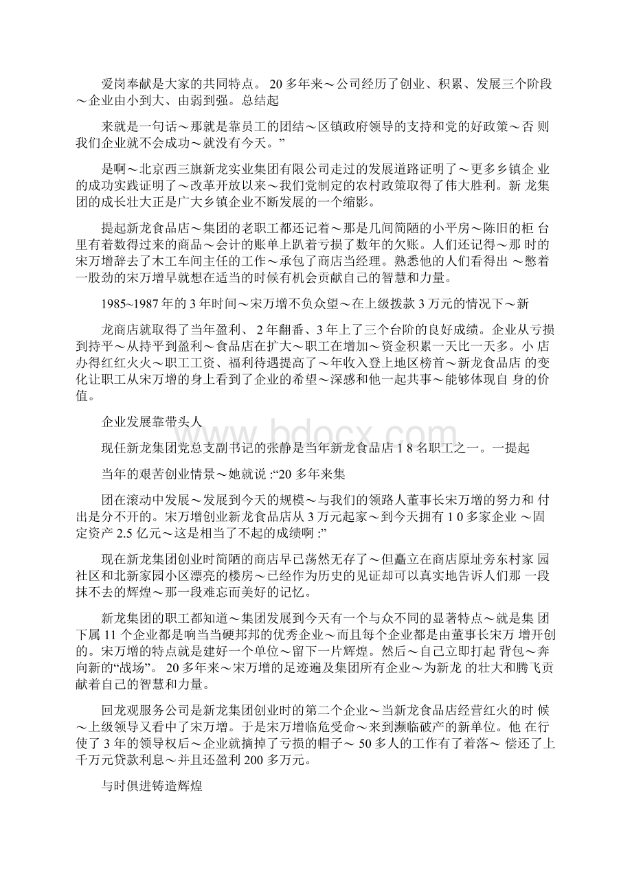 北京西三旗新龙实业集团努力迈向新辉煌.docx_第2页