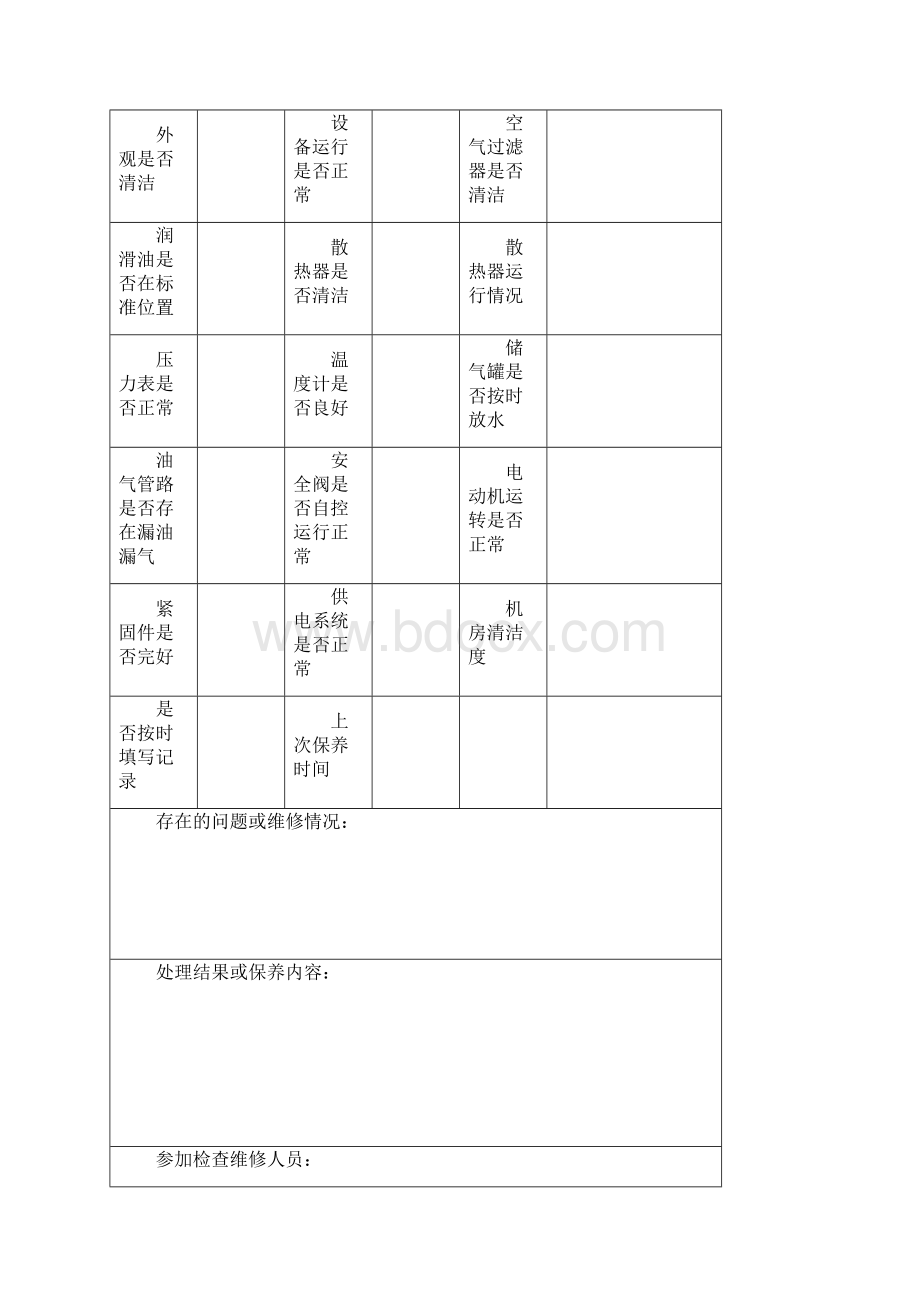 煤矿机电设备检查维修记录.docx_第3页