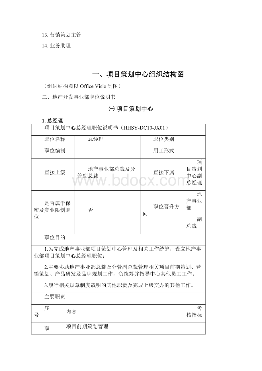 项目策划中心职位说明书0717.docx_第2页