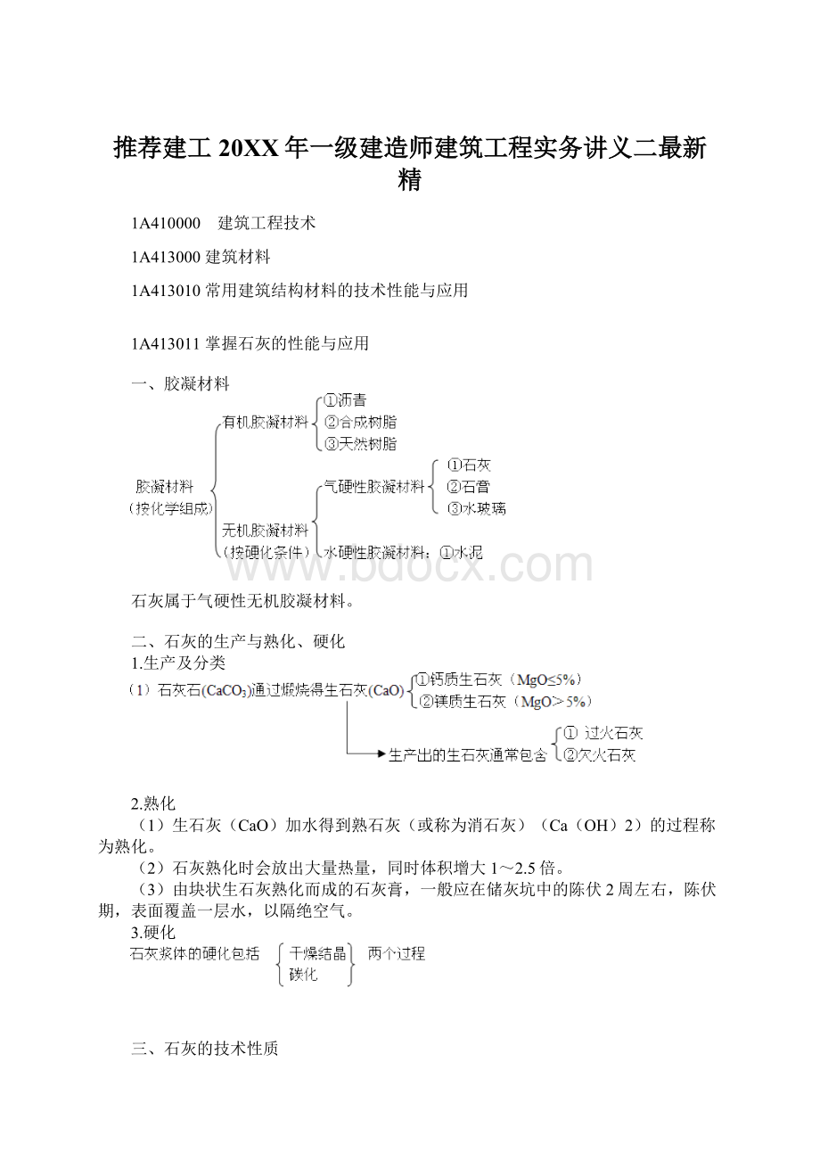 推荐建工20XX年一级建造师建筑工程实务讲义二最新 精文档格式.docx