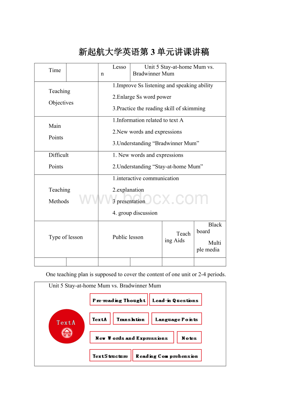 新起航大学英语第3单元讲课讲稿Word文档格式.docx_第1页