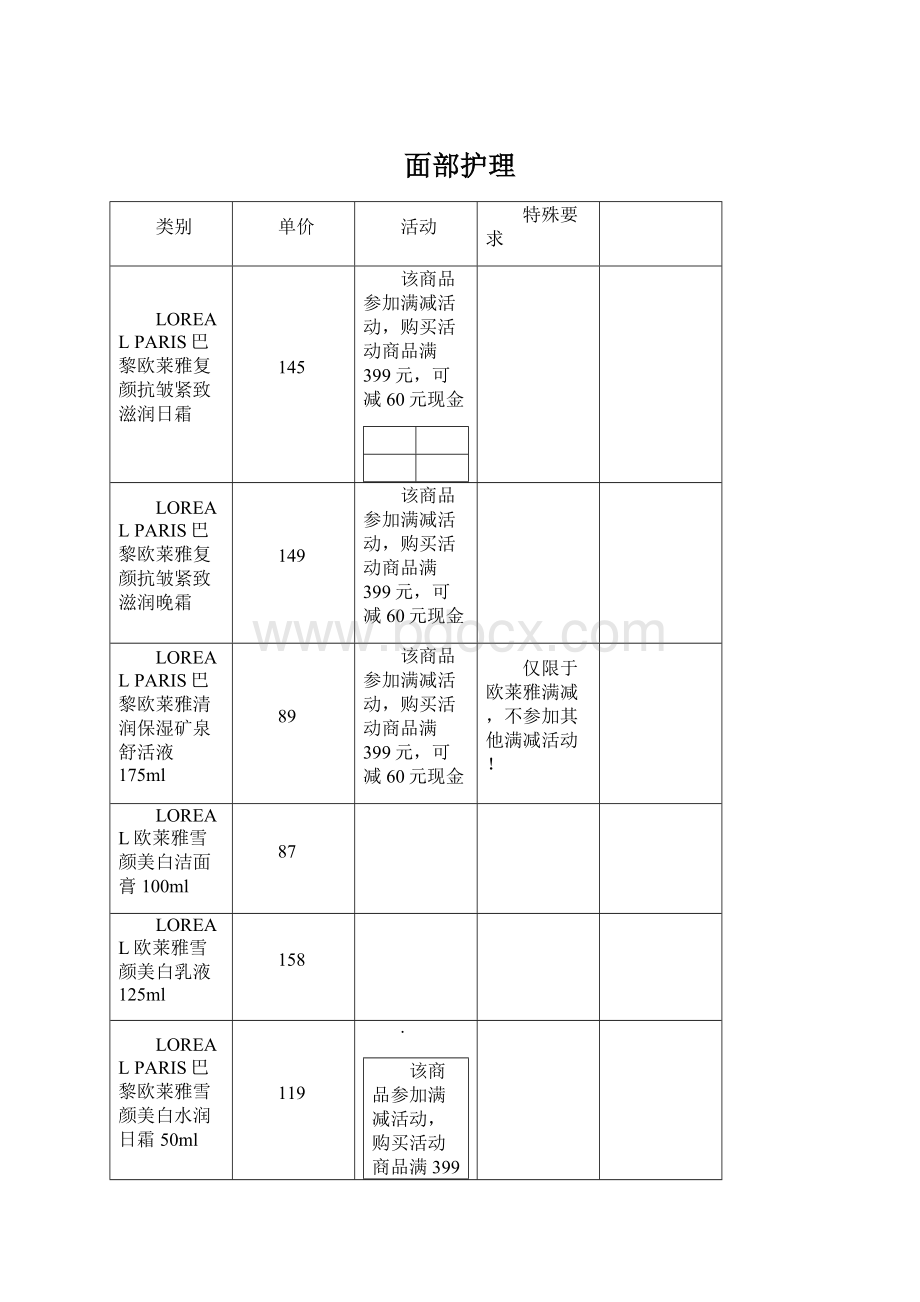 面部护理Word文档下载推荐.docx