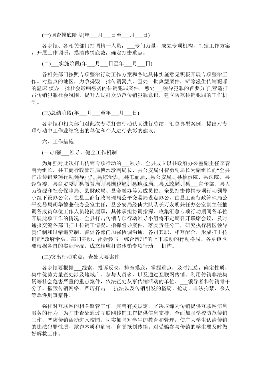 打击传销专项整治行动方案Word格式.docx_第2页