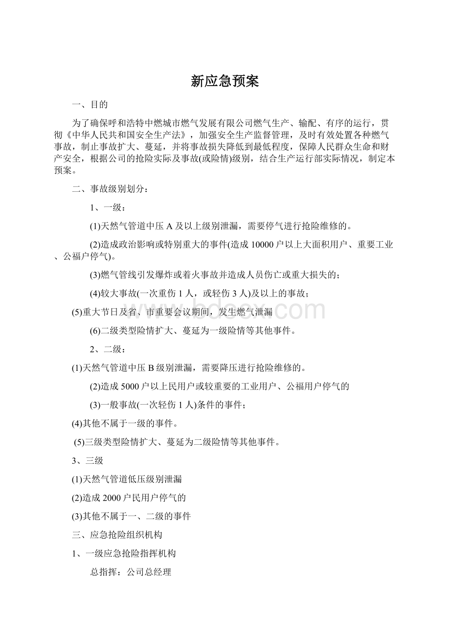 新应急预案文档格式.docx