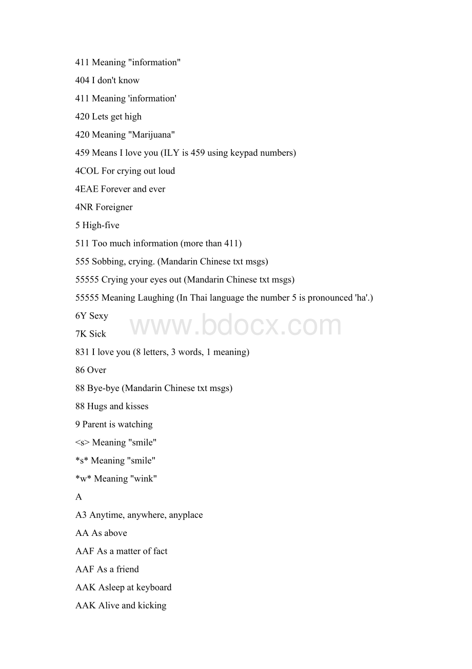英文短信单词短语缩写大全Word文档格式.docx_第2页