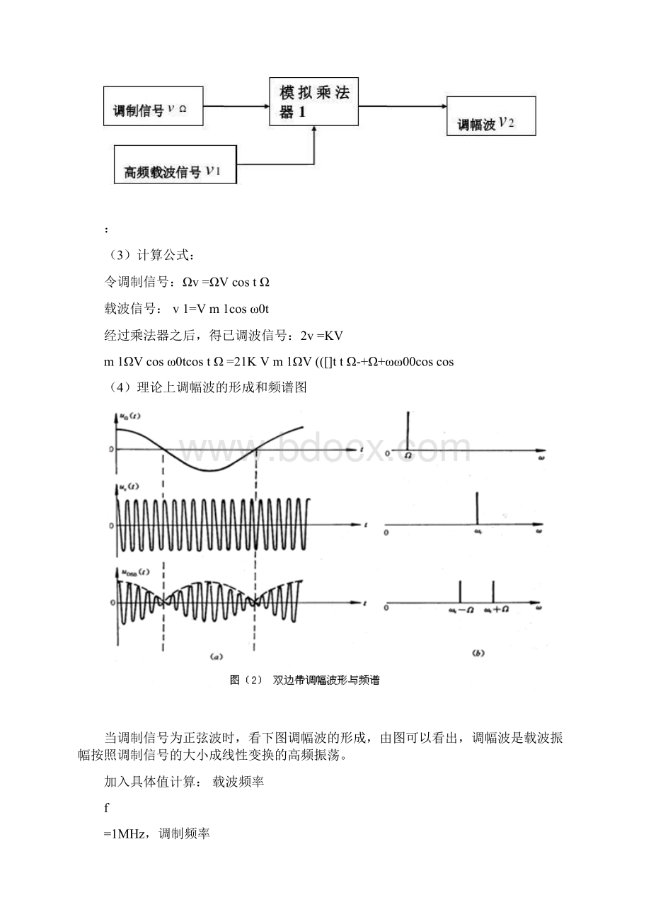 高频电子线路课程设计DSB波的调制和解调Word文件下载.docx_第3页