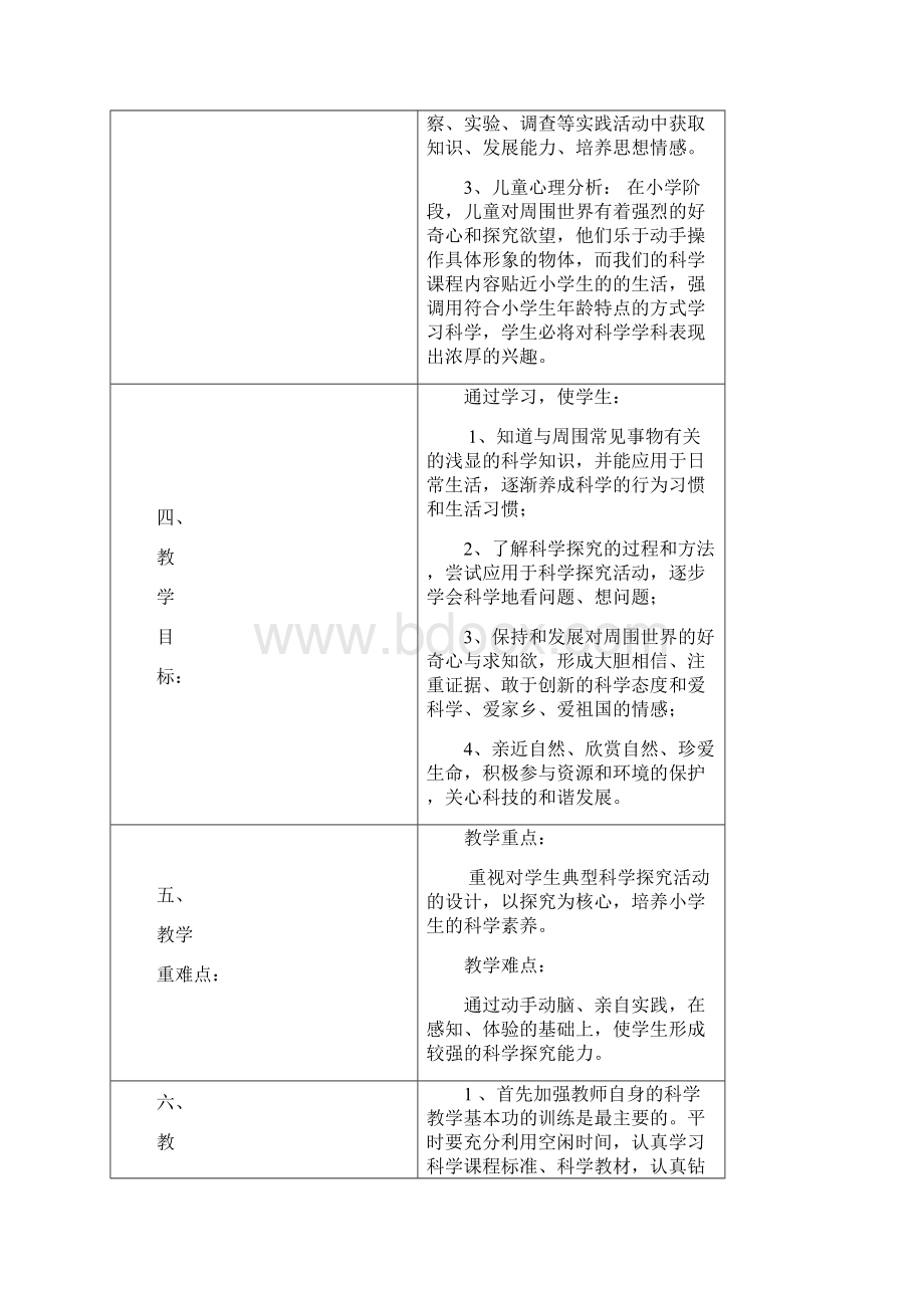 小学科学三年级上册教学设计表格.docx_第3页