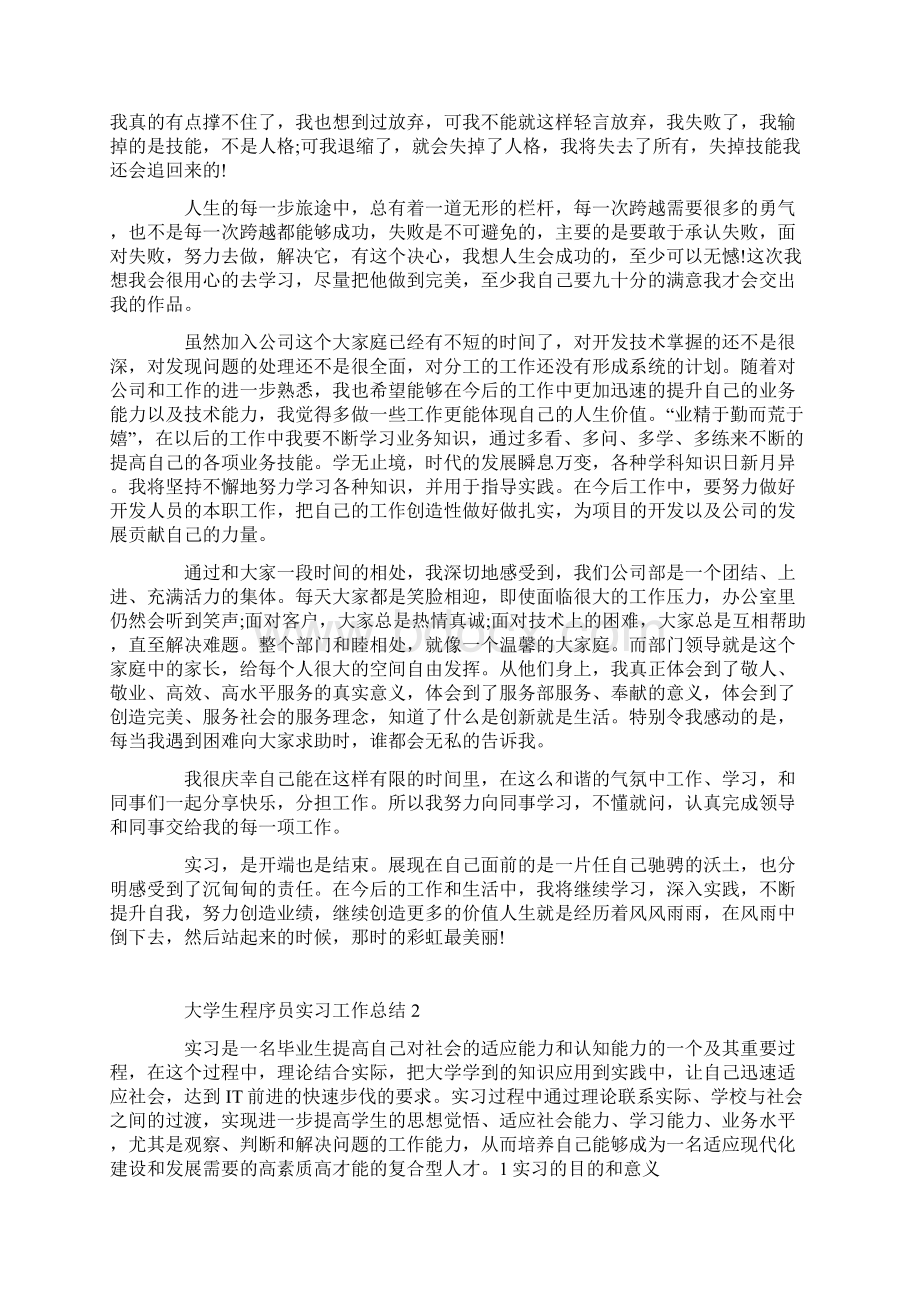 大学生程序员实习工作总结五篇Word文件下载.docx_第2页