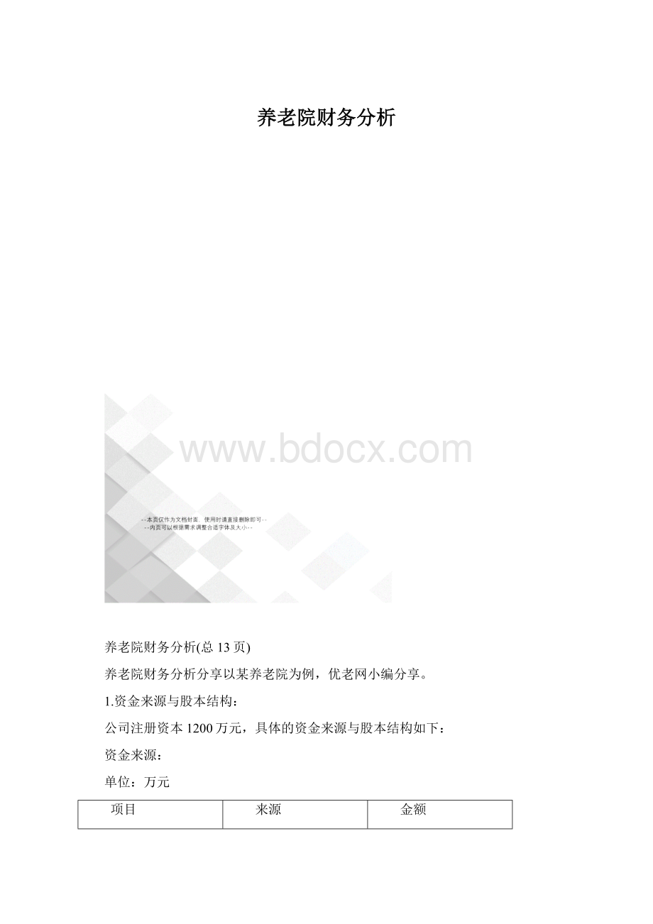 养老院财务分析.docx