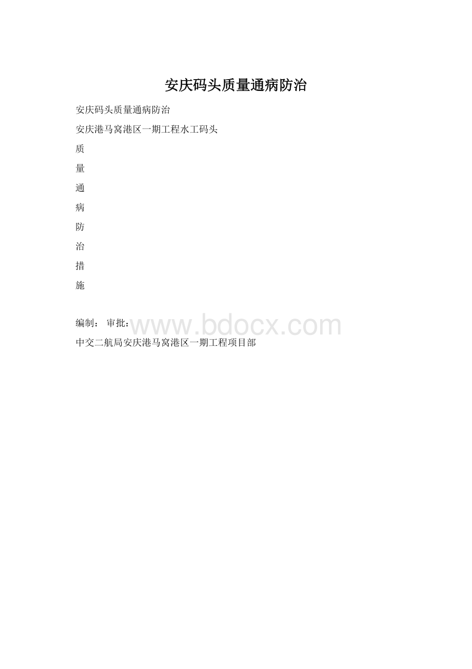 安庆码头质量通病防治Word下载.docx