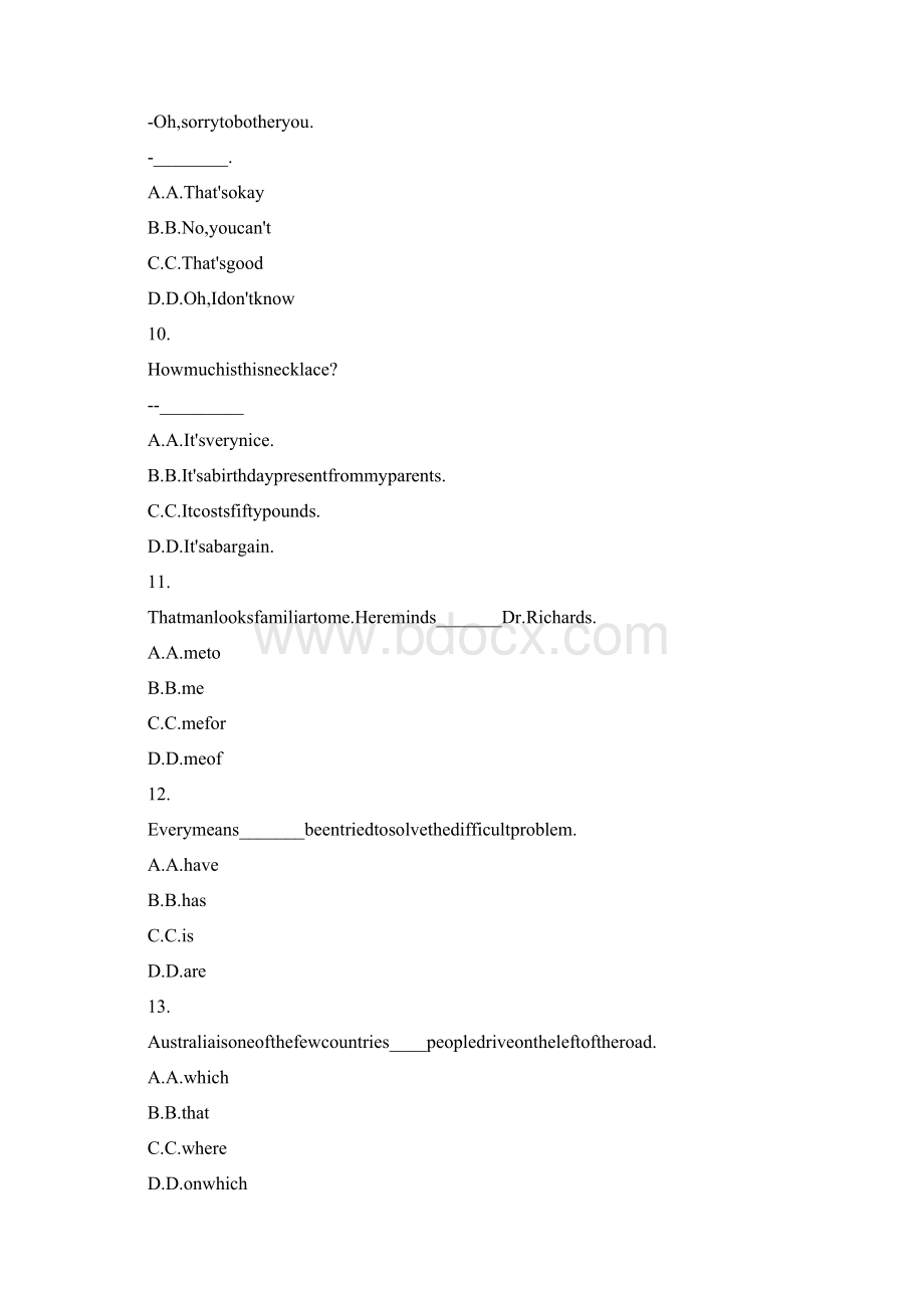 北京大学15秋《大学英语1》作业4.docx_第3页