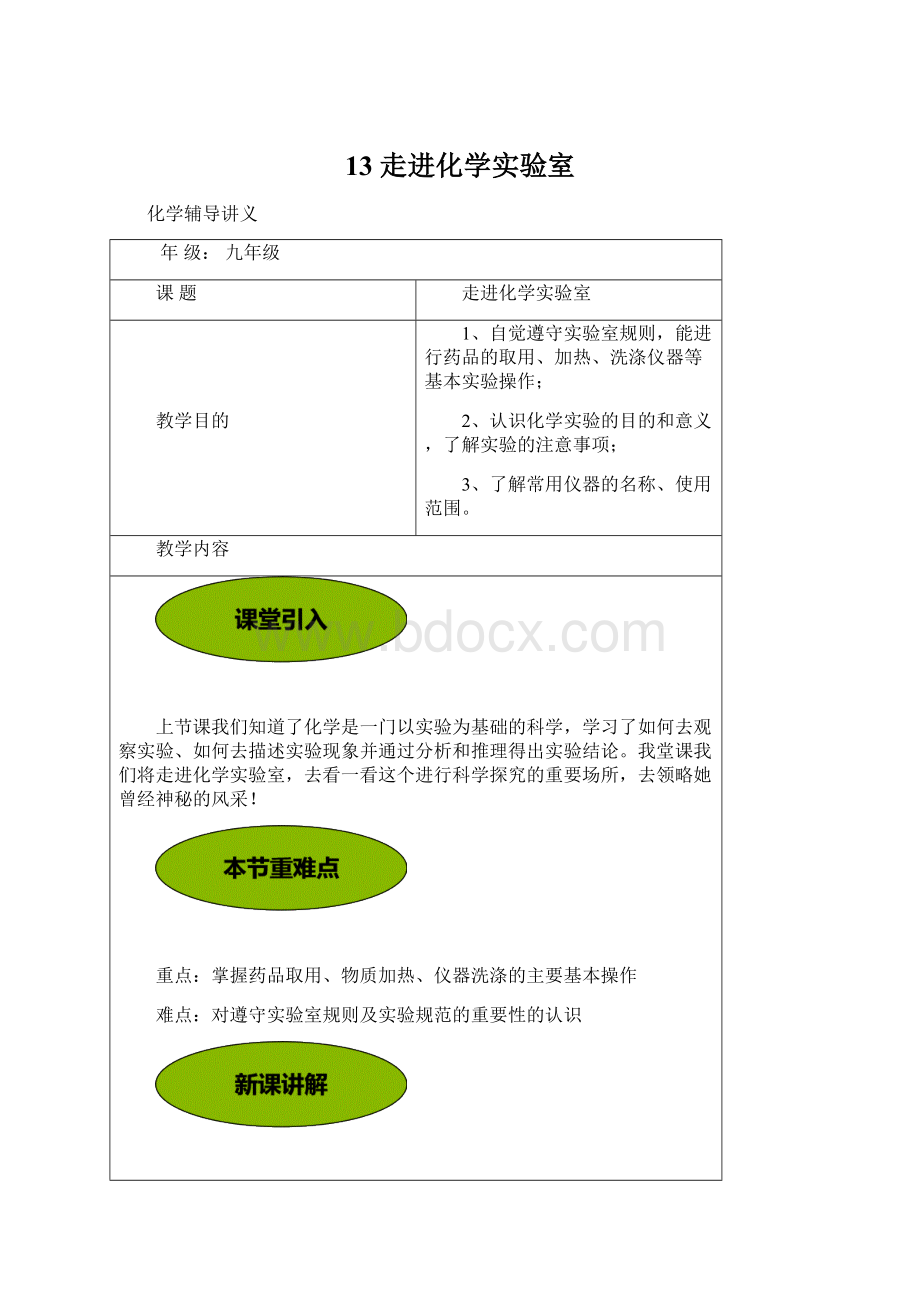 13 走进化学实验室.docx_第1页