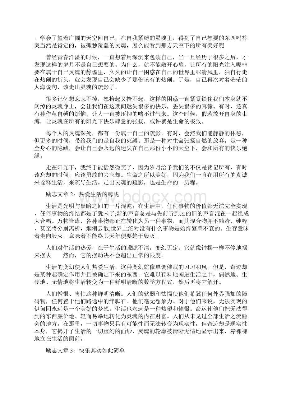 正能量优美励志的文章精选5篇Word文件下载.docx_第2页