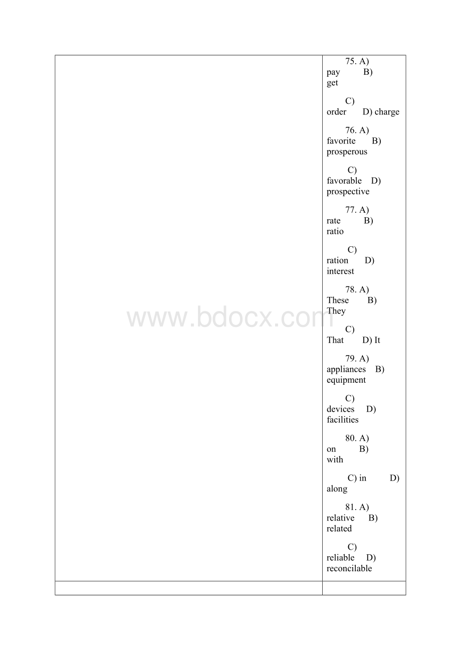 最新大学英语六级完形填空试题10篇与答案文档格式.docx_第3页