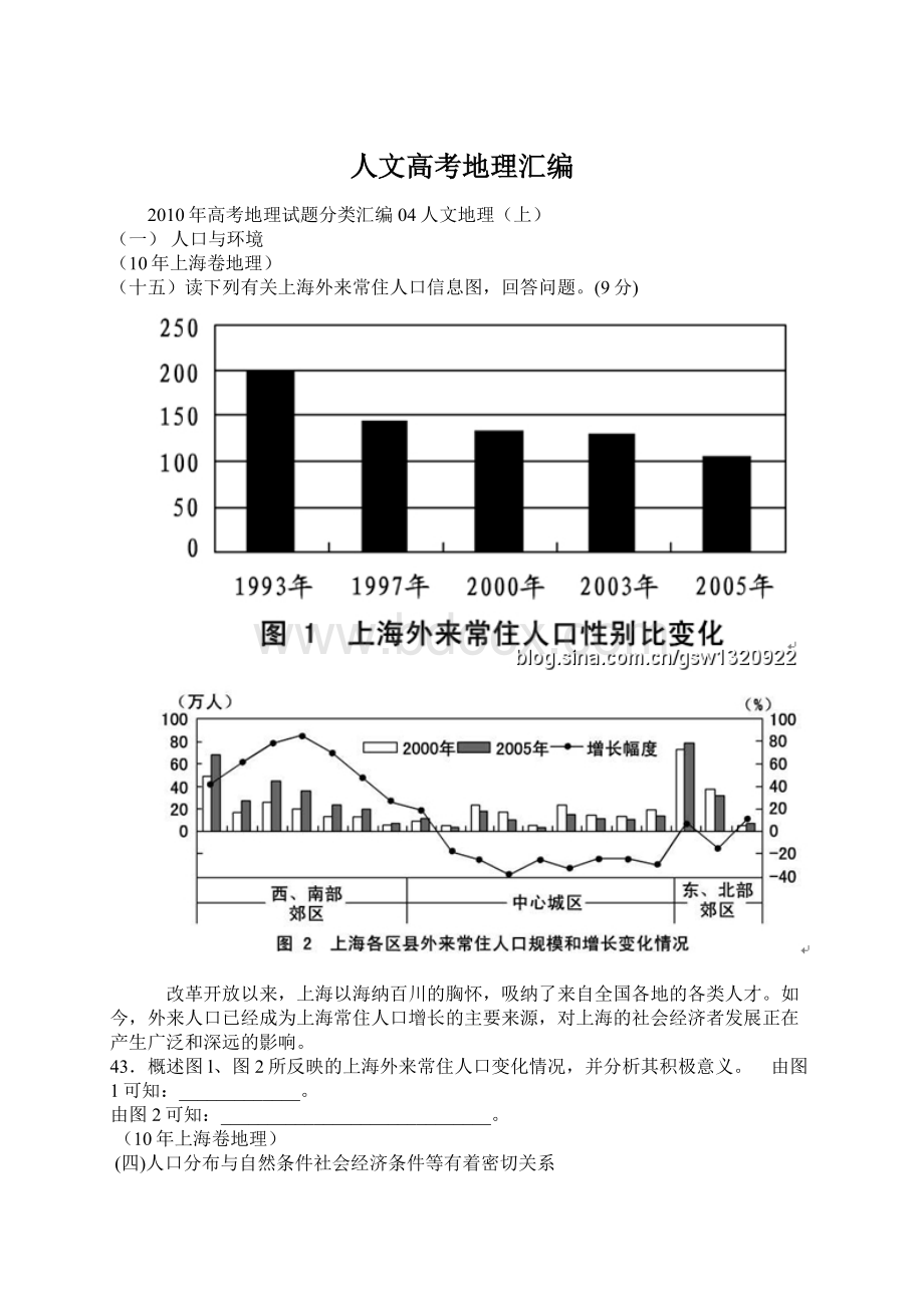 人文高考地理汇编.docx_第1页