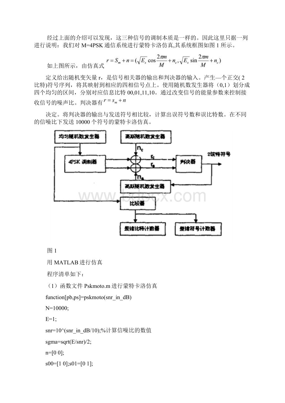 BPSKQPSK8PSK16QAM等调制方式的性能仿真及频率利用率的对比及分析.docx_第2页