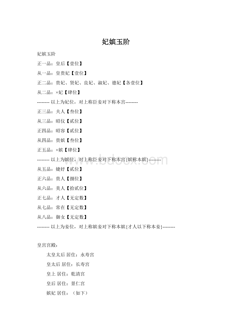 妃嫔玉阶Word格式文档下载.docx