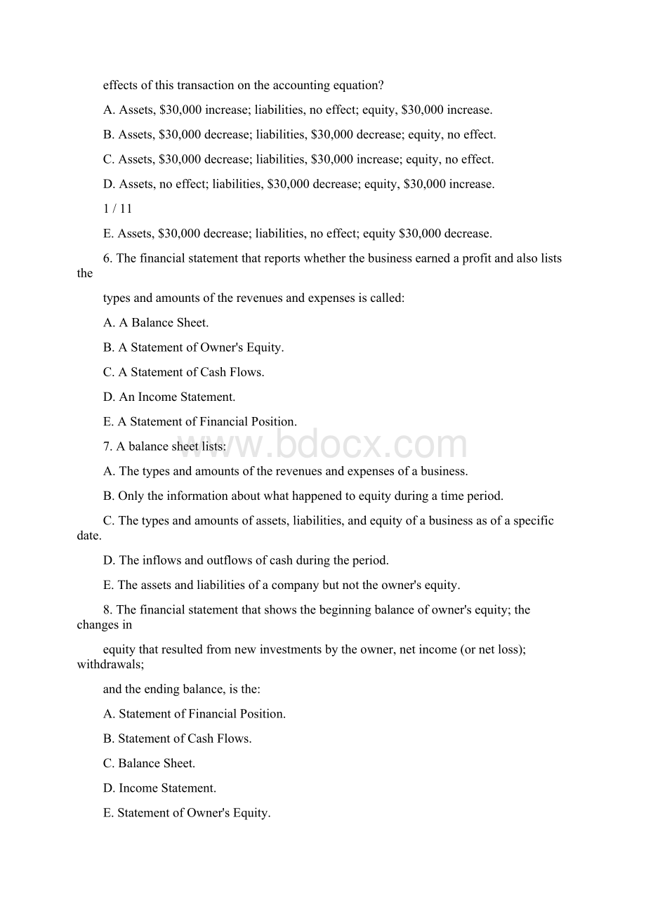 会计学原理英文版 考试复习练习1 4章.docx_第2页