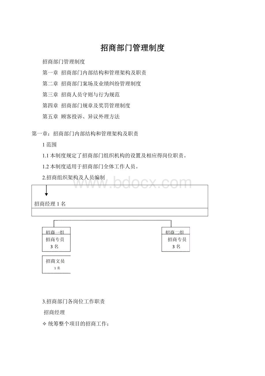 招商部门管理制度Word文档格式.docx_第1页