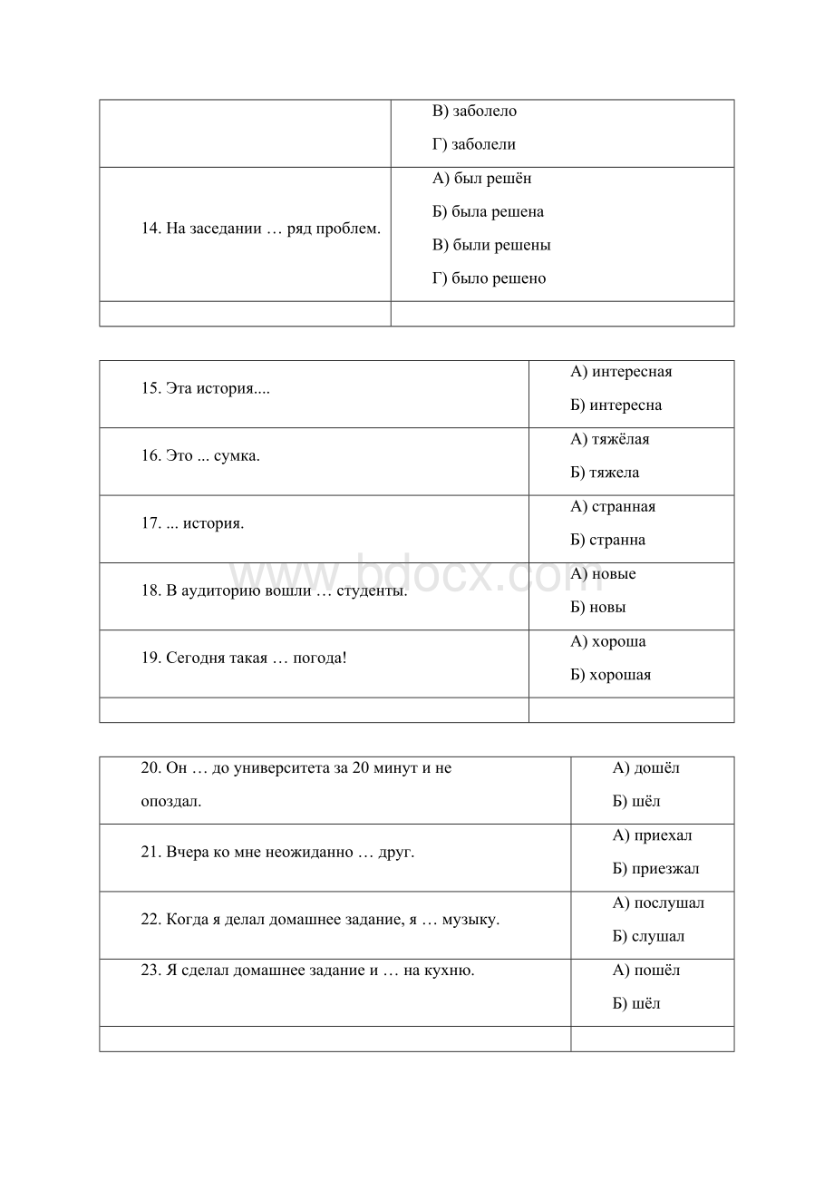 俄罗斯俄语一级水平测试练习题doc.docx_第3页