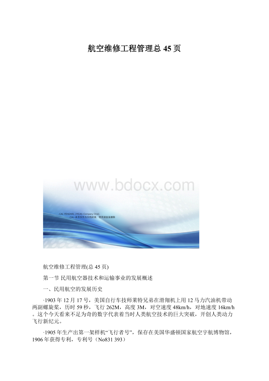 航空维修工程管理总45页.docx_第1页