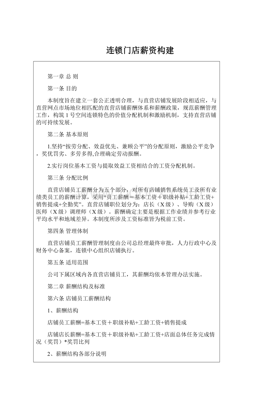 连锁门店薪资构建.docx