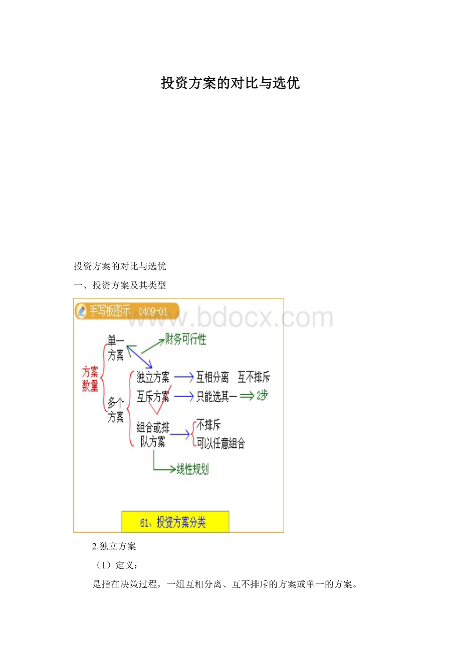 投资方案的对比与选优.docx_第1页