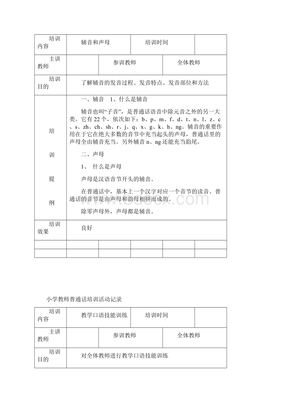 小学教师普通话培训活动记录1.docx_第3页