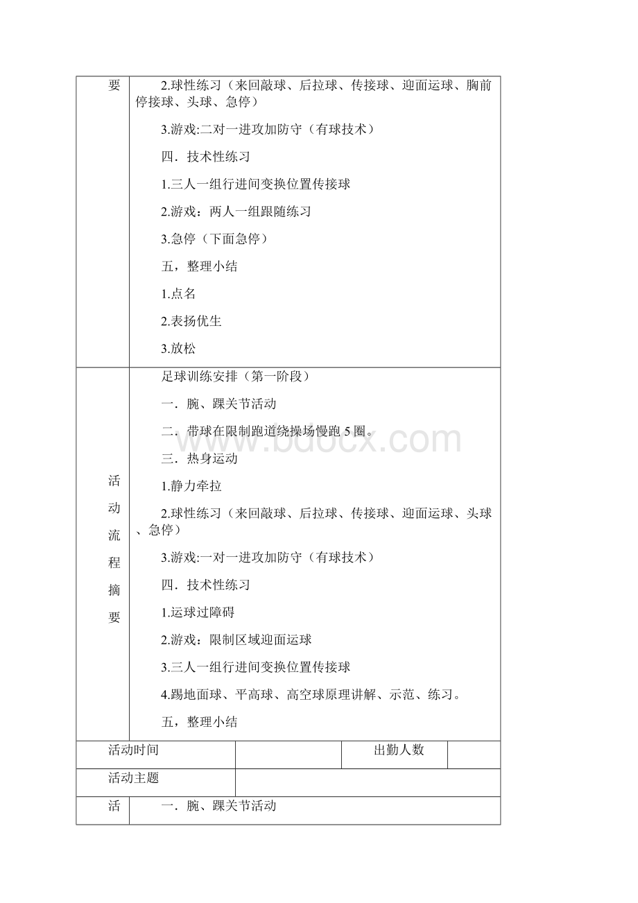 小学足球队活动记录讲解Word文档下载推荐.docx_第2页