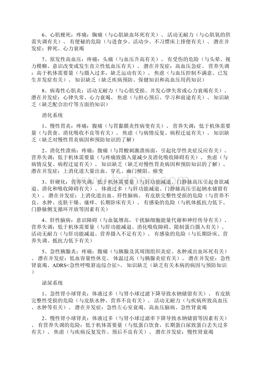 常见疾病与护理诊断之欧阳化创编.docx_第2页