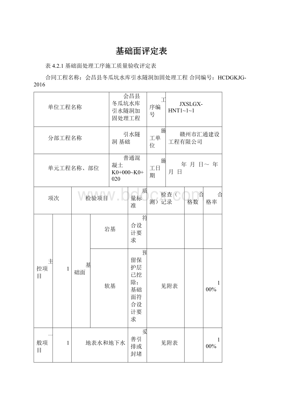 基础面评定表Word格式文档下载.docx_第1页