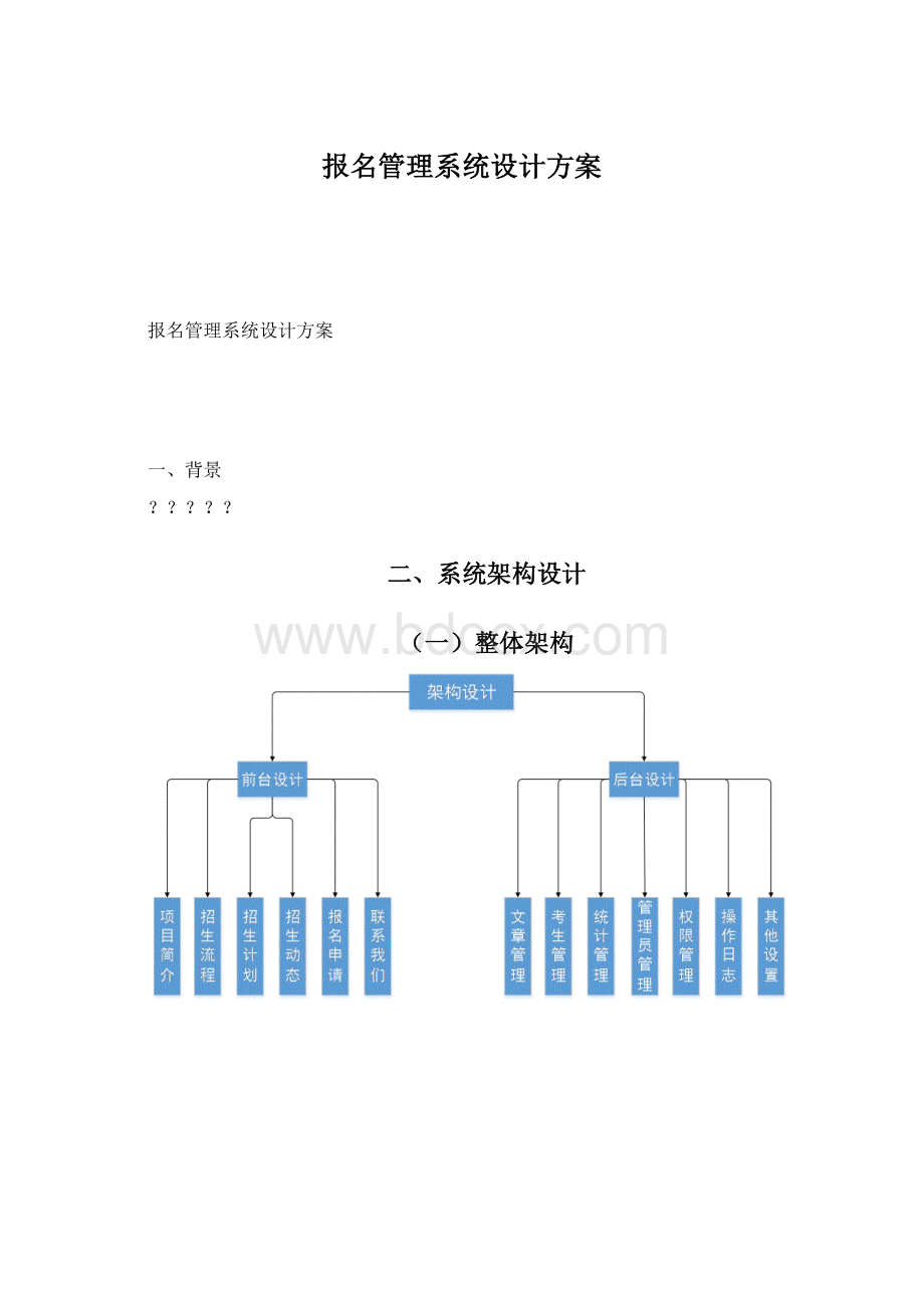 报名管理系统设计方案.docx