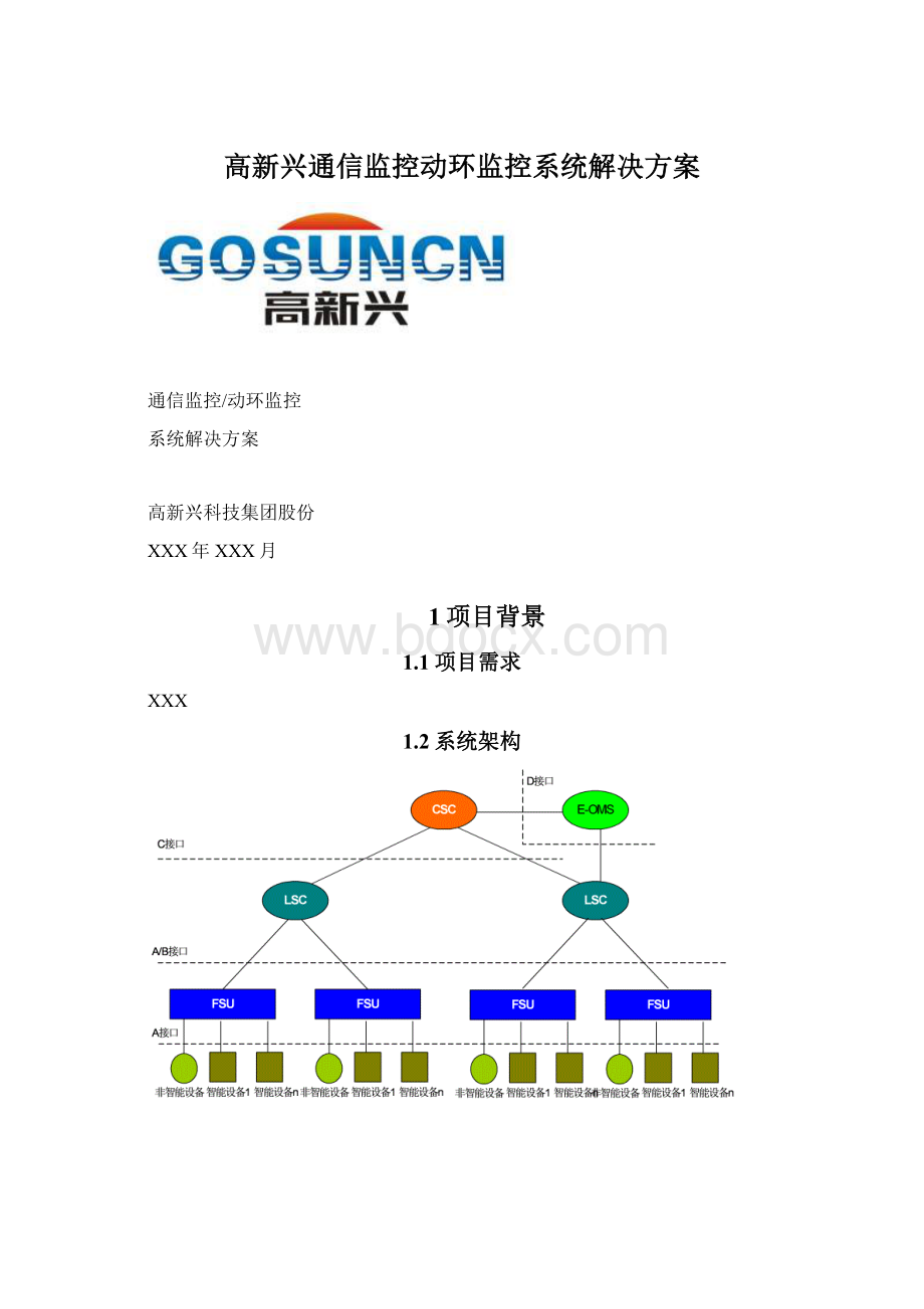 高新兴通信监控动环监控系统解决方案.docx