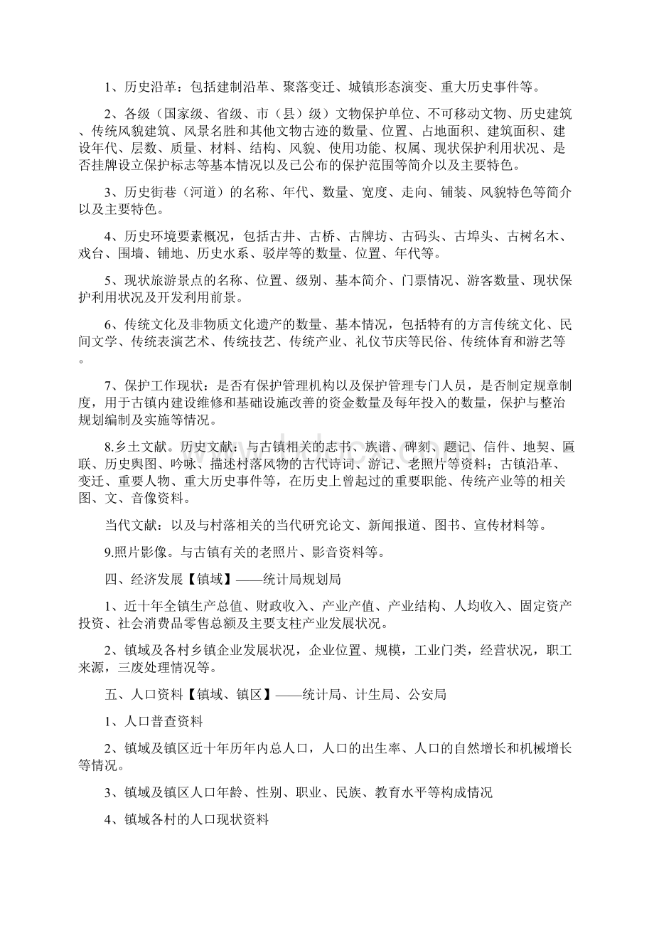 历史文化古镇保护规划资料收集清单.docx_第2页