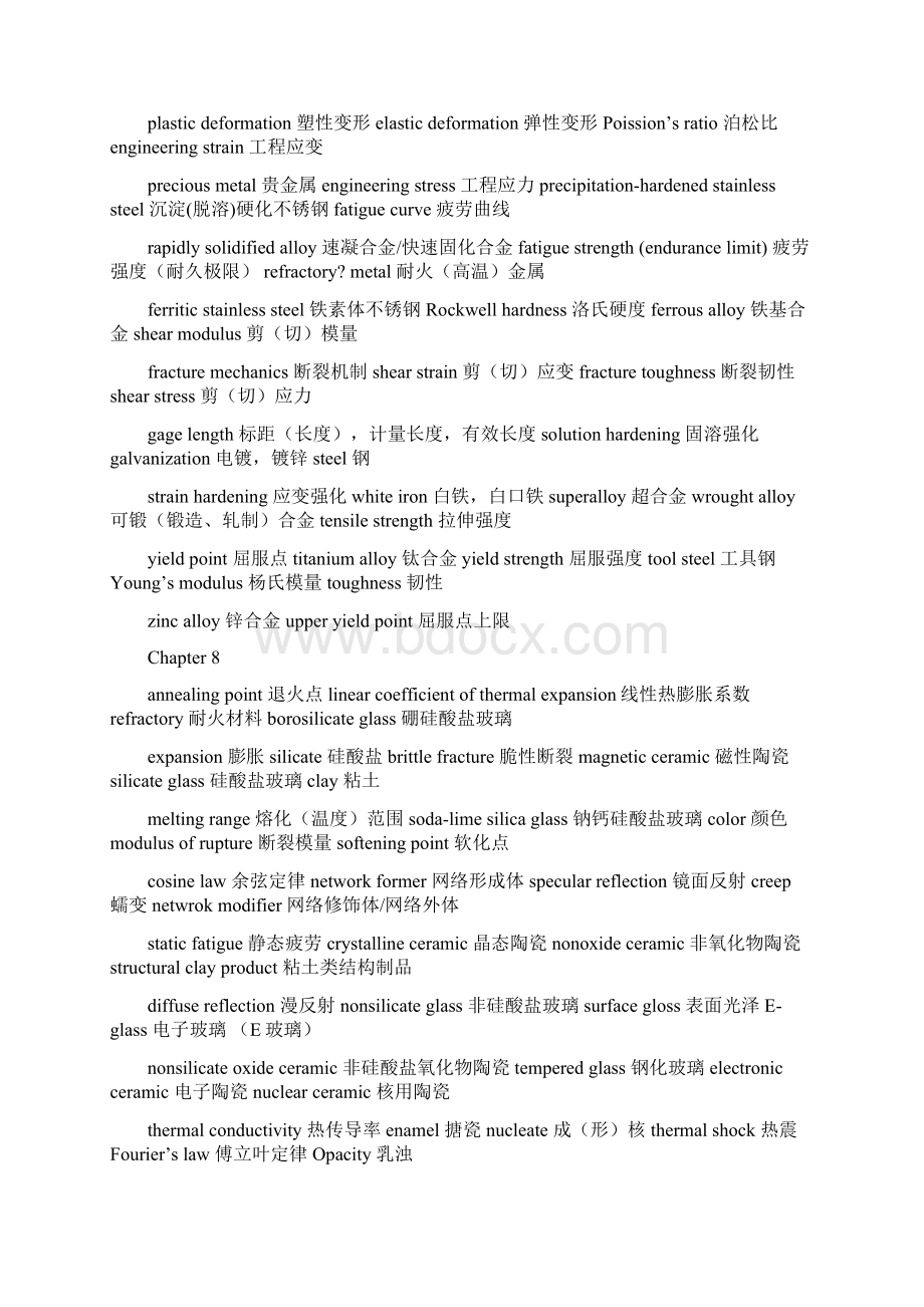 无机非金属材料专业材料概论英语词汇Word下载.docx_第2页