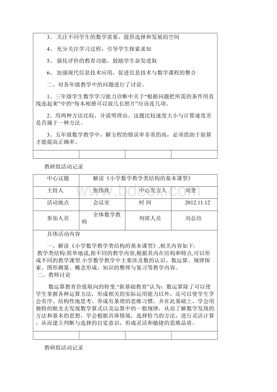 小学数学教研组活动记录内容.docx_第3页