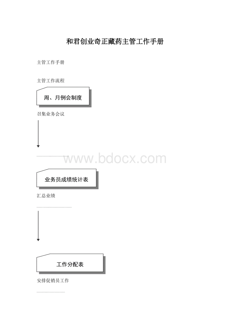 和君创业奇正藏药主管工作手册Word文档下载推荐.docx